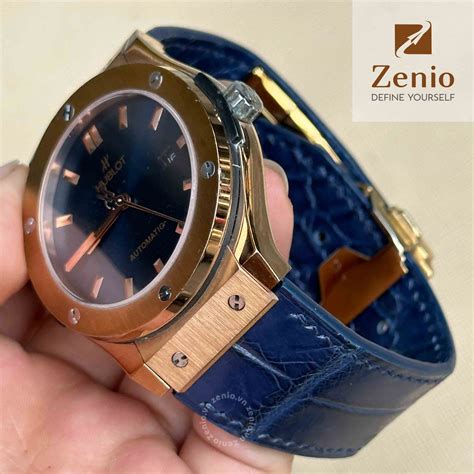 Dây đồng hồ Hublot – Dây da cá sấu chính hãng Zenio.